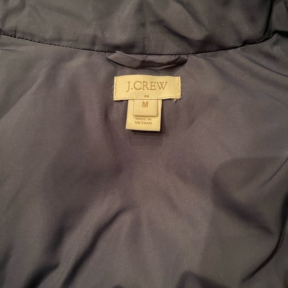 J. Crew Navy Blue Down Filled Quilted Puffer Vest Size Medium - Picture 6 of 10